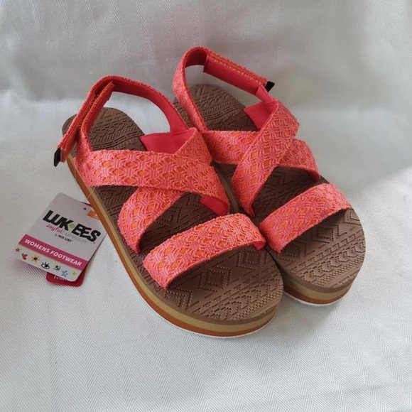 Muk Luks | Shoes | Womens Size 1 Muk Luks Lukees Lofty Goals Orange Sandals  New With Box | Poshmark